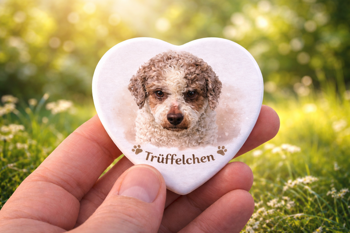 Personalisierter Herzmagnet