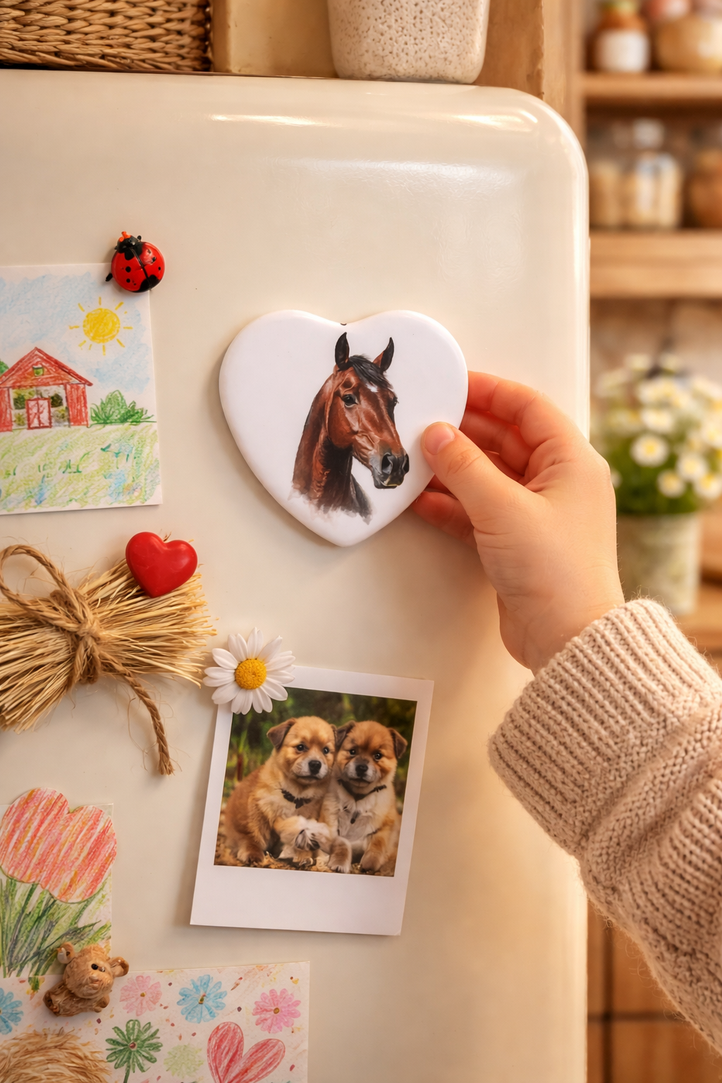 Personalisierter Herzmagnet