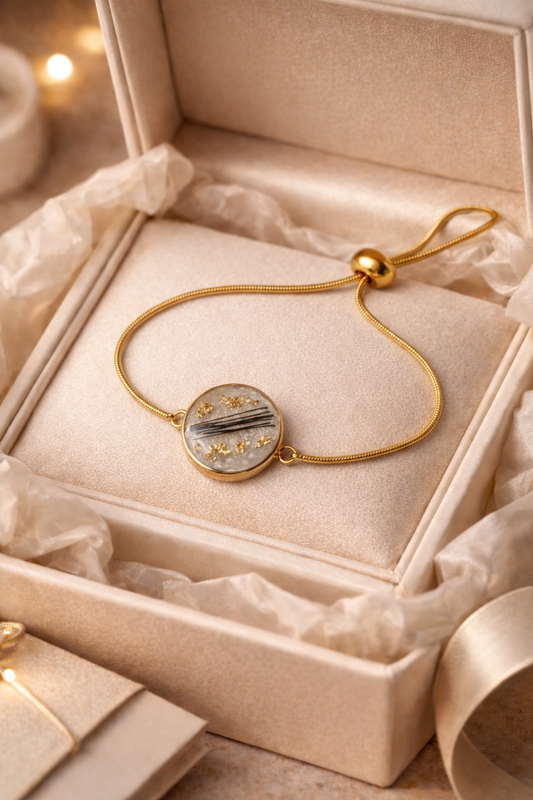 Armband aus Tierhaar - Silber und Vergoldet