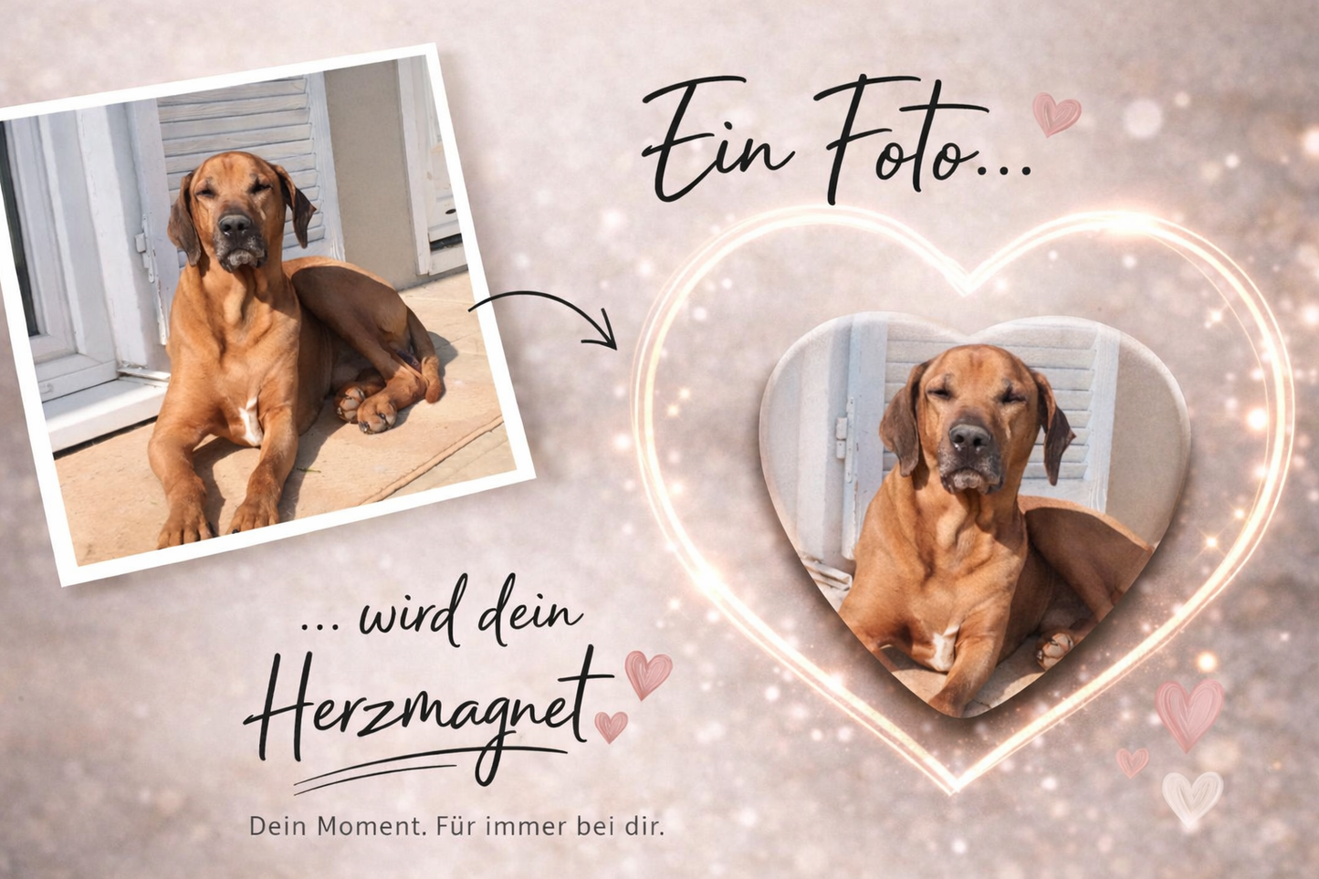 Personalisierter Herzmagnet