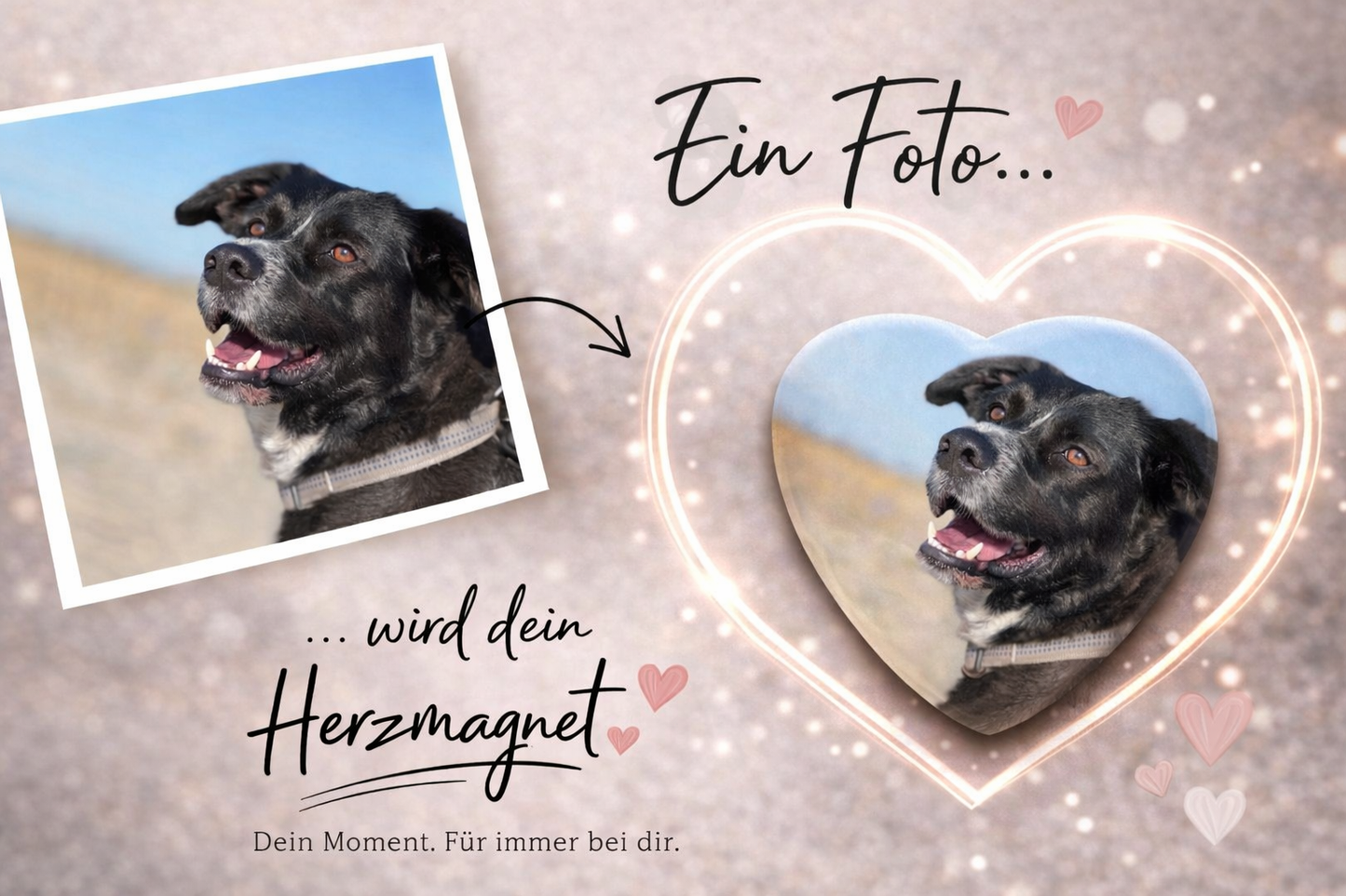 Personalisierter Herzmagnet