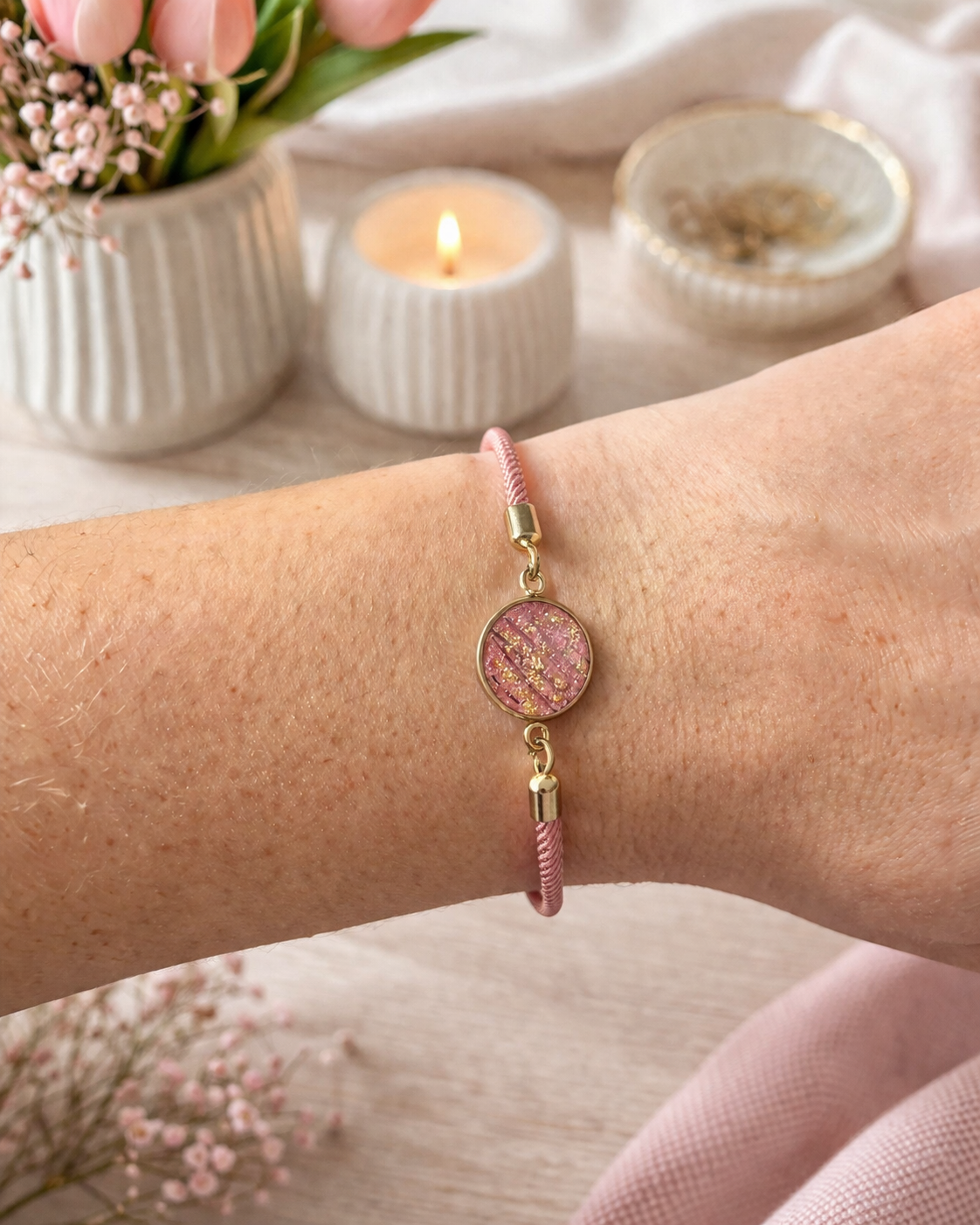 Armband mit Pferdehaar – personalisierter Erinnerungsschmuck Variante 2