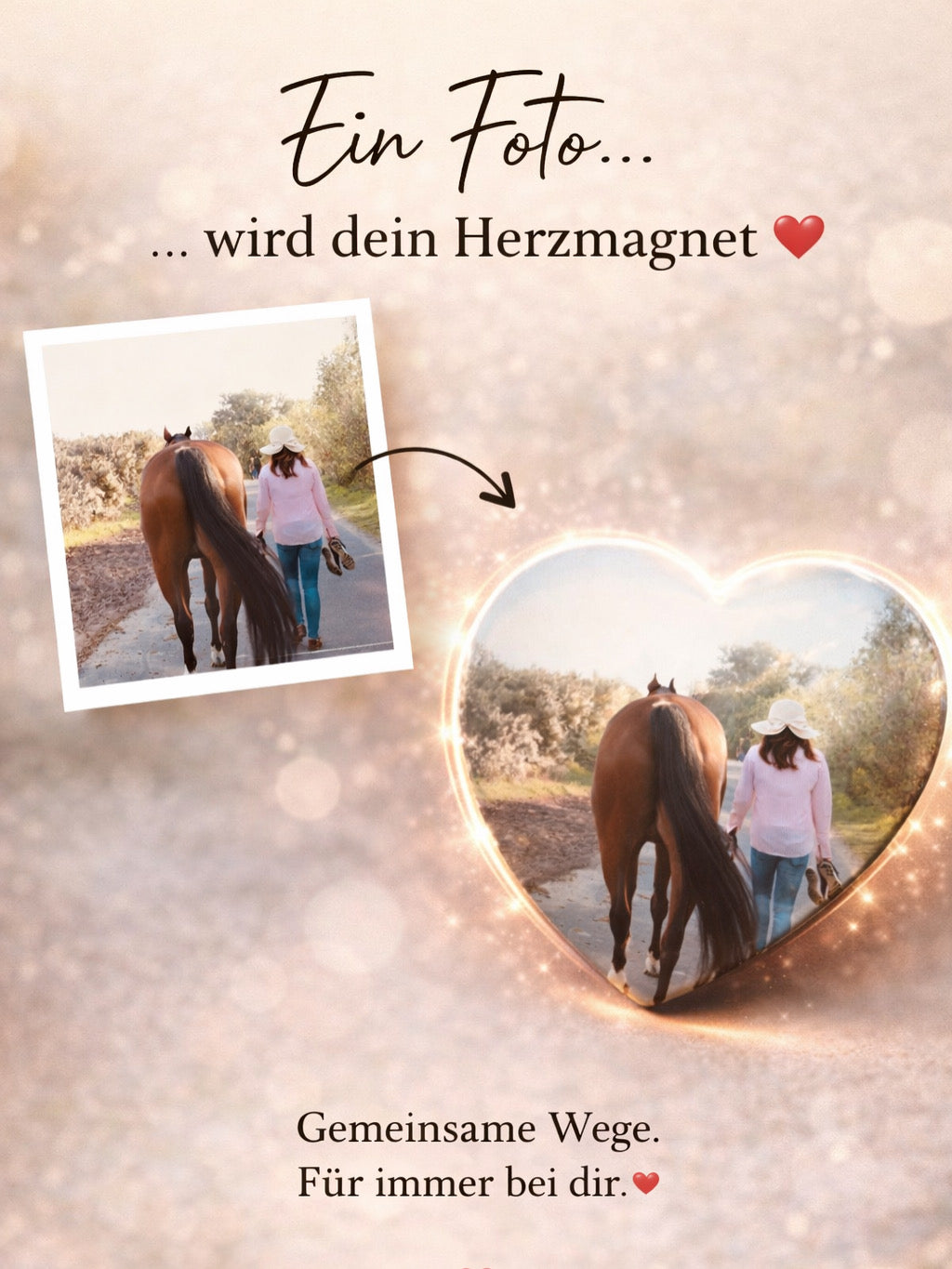 Personalisierter Herzmagnet