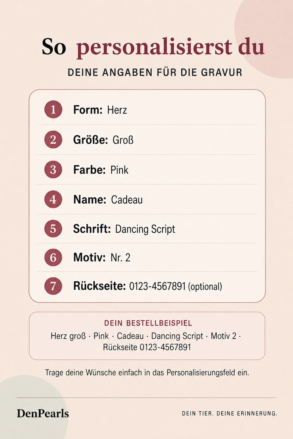 Personalisierte Halftermarke Rund mit Gravur