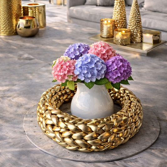 Kranz in Gold – handgefertigter Tür- & Tischkranz  – 22cm bis 40cm