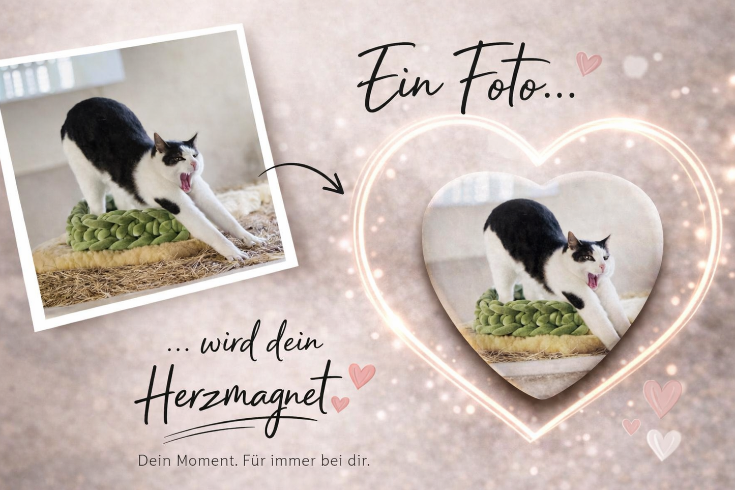 Personalisierter Herzmagnet