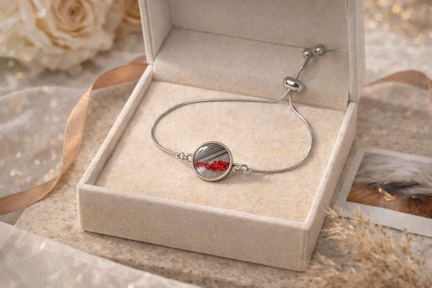 Armband aus Tierhaar - Silber und Vergoldet