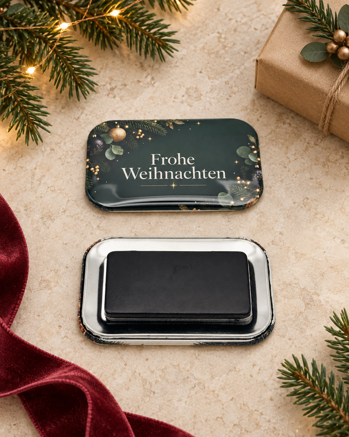 Weihnachtsmagnet mit festlichen Motiven - Geschenkidee zu Weihnachten