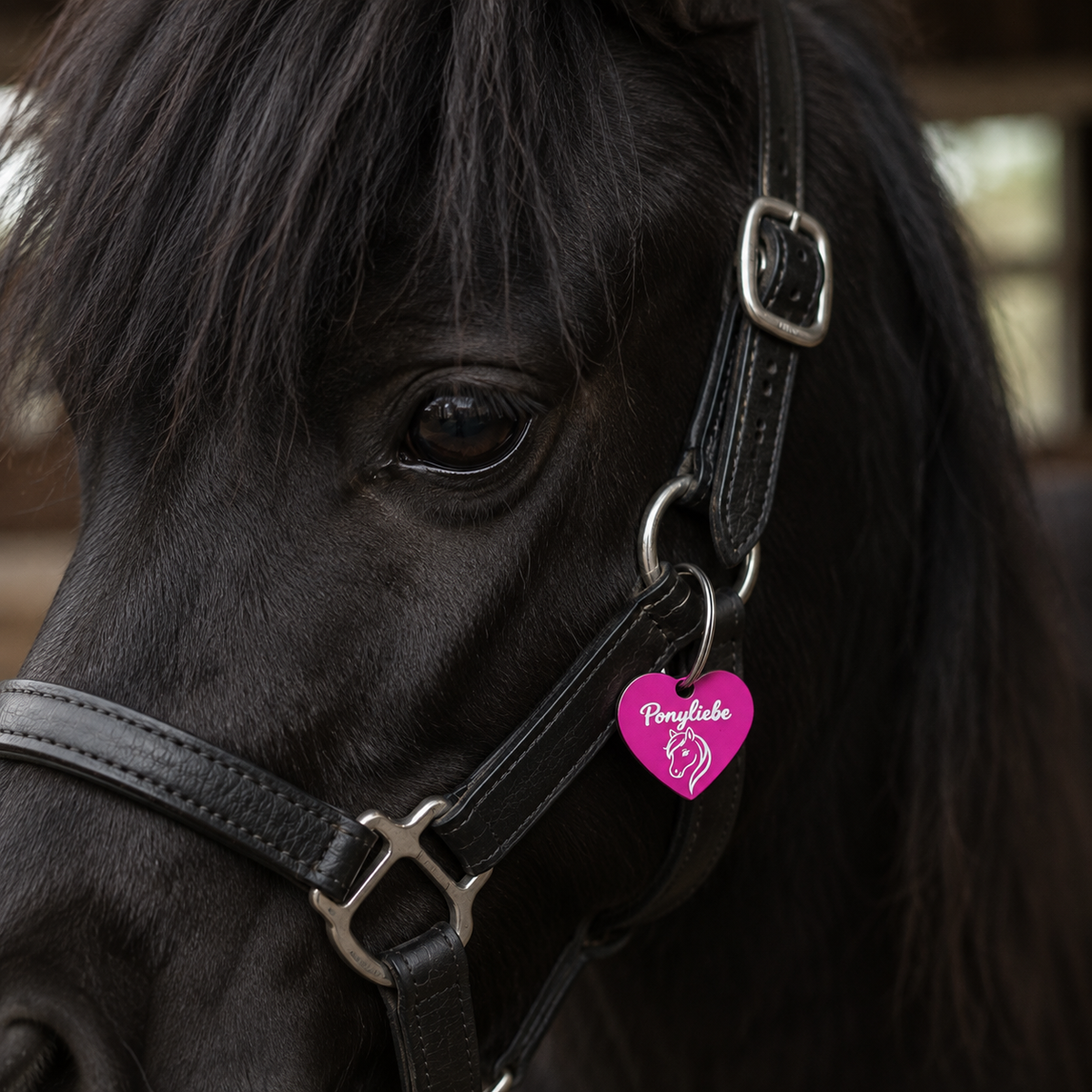 Ponyliebe Halftermarke - fertige Halftermarke mit Gravur