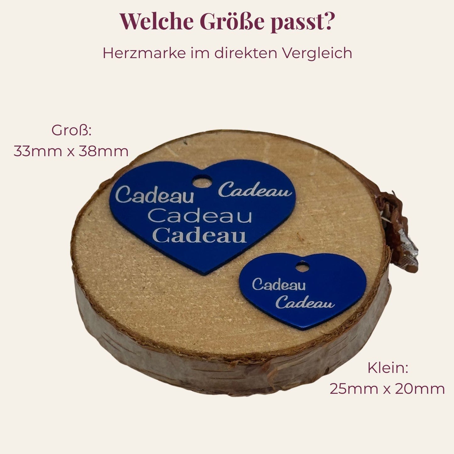 Personalisierte Halftermarke Herz mit Gravur