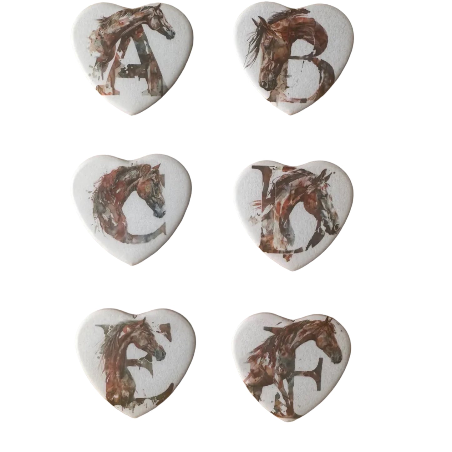 Dein Herzmagnet - Pferde-Magnet mit Wunschbuchstaben