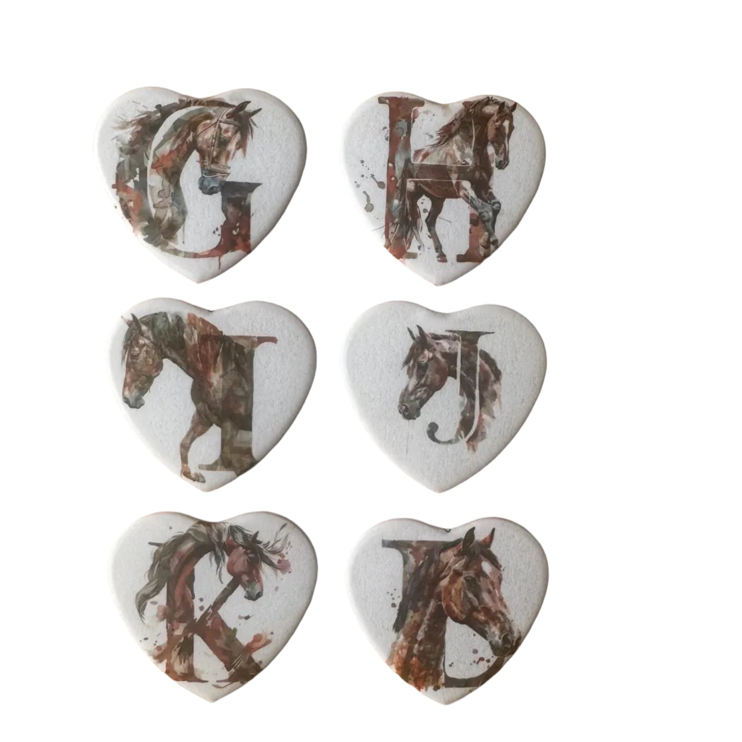 Dein Herzmagnet - Pferde-Magnet mit Wunschbuchstaben