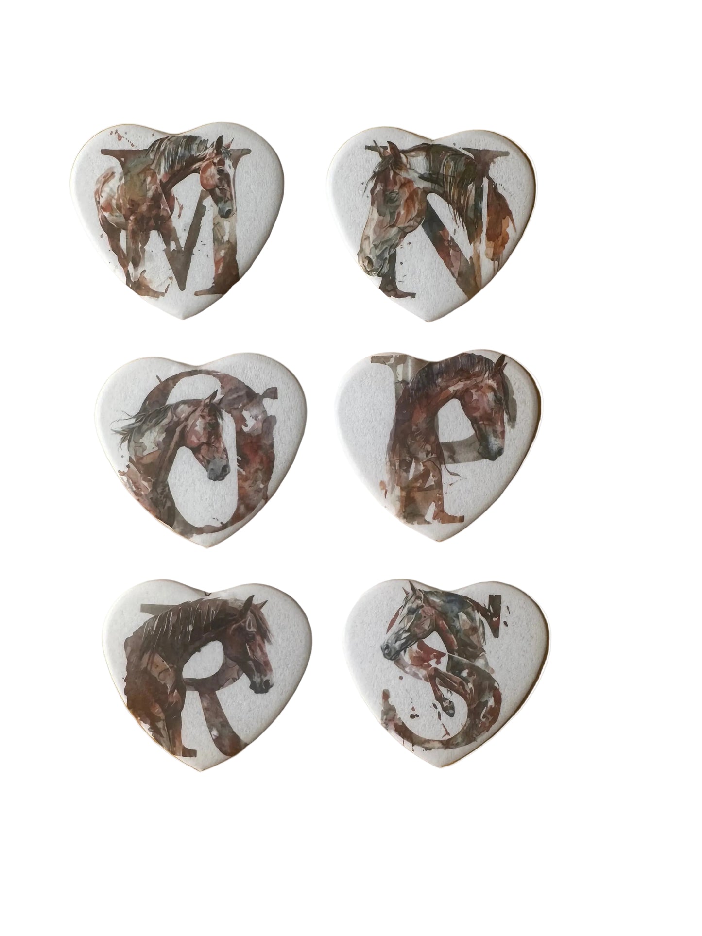 Dein Herzmagnet - Pferde-Magnet mit Wunschbuchstaben