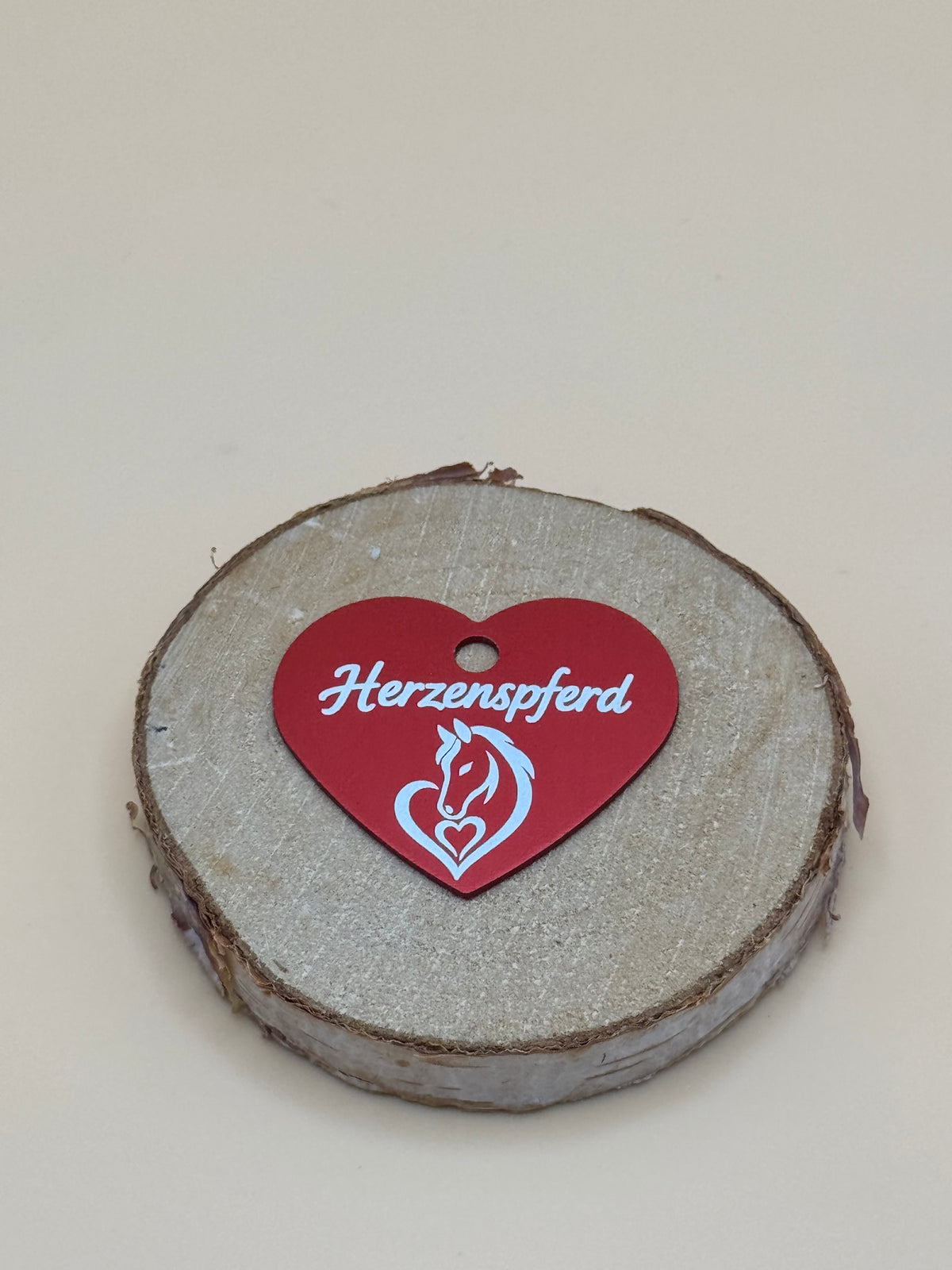 Herzenspferd Halftermarke - fertige Halftermarke mit Gravur
