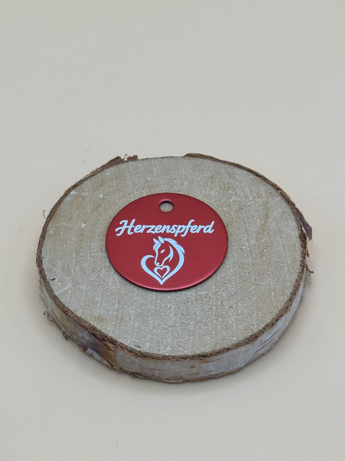 Herzenspferd Halftermarke - fertige Halftermarke mit Gravur